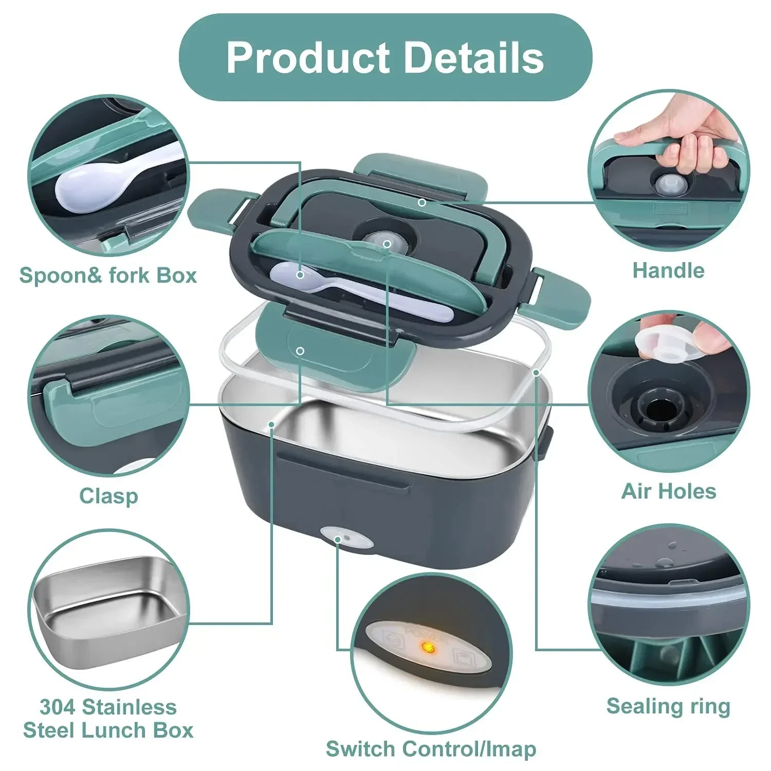 2-In-1 Electric Heating Lunch Box 2-In-1 Electric Heating Lunch Box